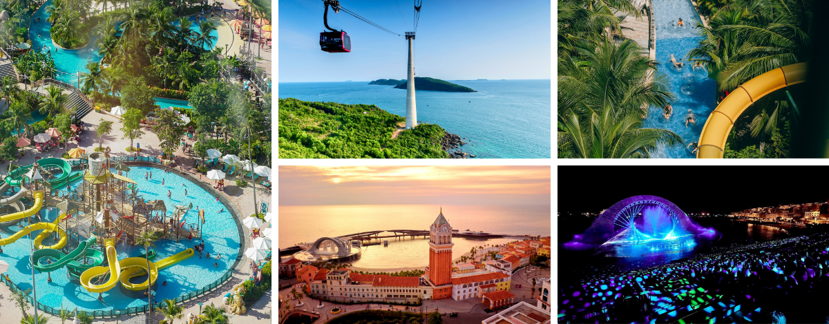 世界最長跨海纜車→香島水樂園(漂漂河、滑水道、園內自助餐)→陸樂園(木製 雲霄飛車)→地中海小鎮&浪漫親吻橋(含日落時段入場門票)→小鎮夜市