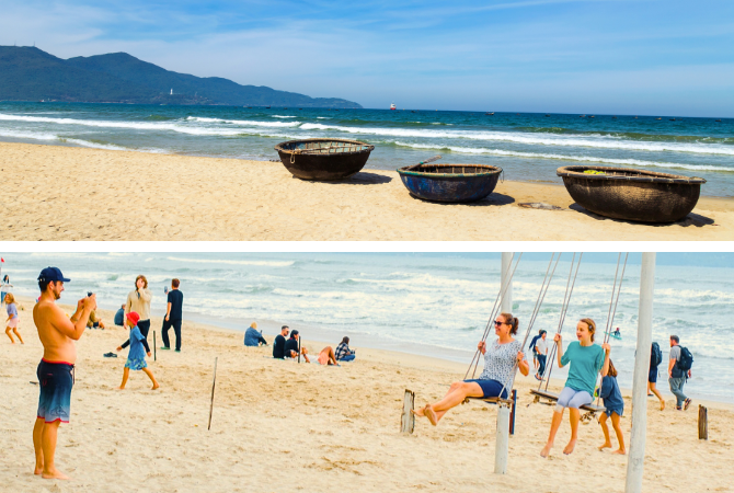 台北→峴港→飯店CHECK IN→美奚沙灘自由活動→米其林入選活海鮮餐廳