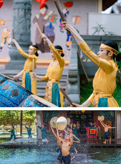 南會安~珍珠奇幻樂園 (動力艇遊動物園、遊樂設施、民俗表演)→竹子餐廳→會安印象秀