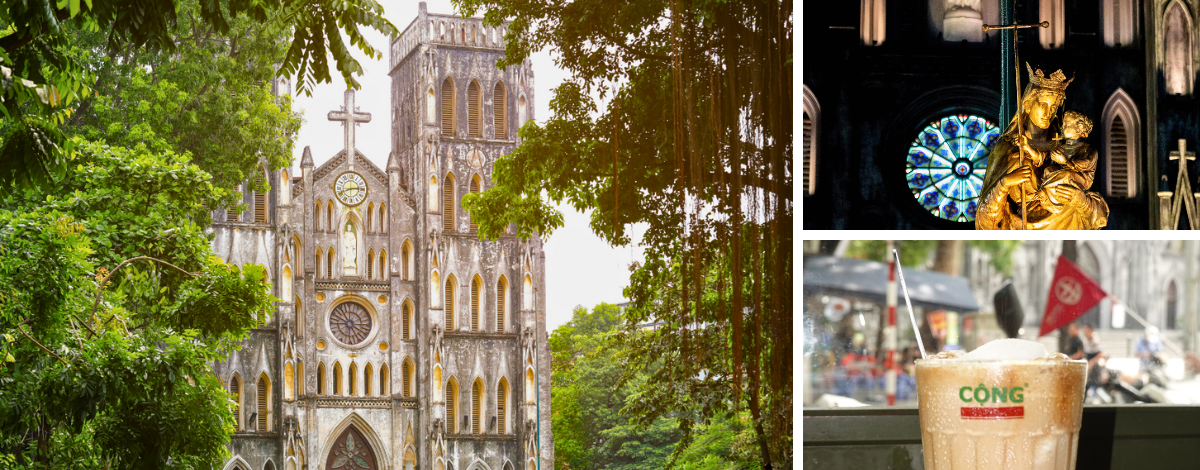 台北→河內→必比登煎魚風味餐→河內大教堂→Cong咖啡(窗台可以直接看到河內大教堂~)(現點現付)→米其林一星 北越餐廳