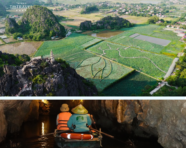 陸龍灣(長安生態保護區竹筏船、華閭古鎮)→寧平特色羊肉餐廳→越南小長城:臥龍山→米其林指南入選 越式餐廳