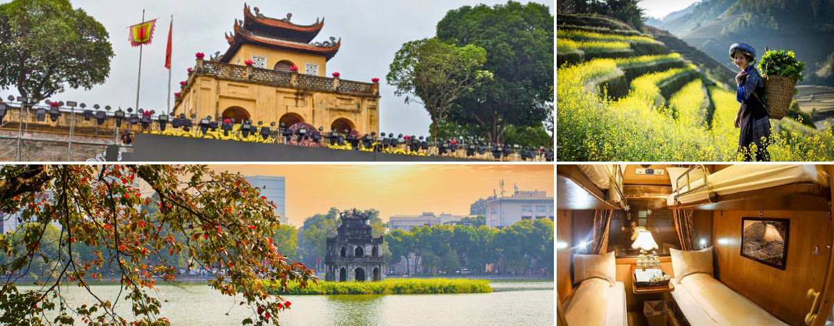 台北→河內→歐巴馬碳烤豬肉米線→經典必訪【巴亭廣場、一柱寺、昇龍皇城】→米其林一星越式料理→乘坐臥鋪火車前往沙壩