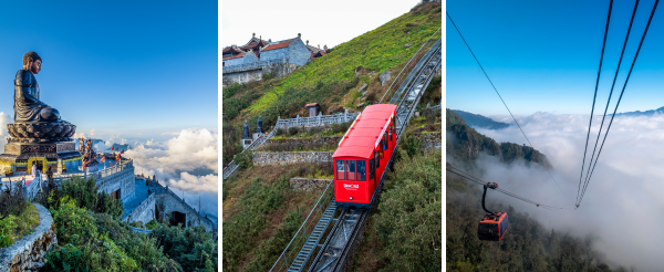 法式車站搭乘芒花火車(含來回車票)→太陽世界民俗村→世界最長三線纜車→番西邦峰(山峰三角點、大佛像)→沙壩石頭教堂→美憬閣穹頂酒店享用晚餐