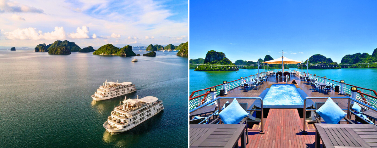 郵輪公司接送→豪華五星 Paradise Grand 天堂儷緻號 蘭夏灣船宿旅行 (吉婆島越海漁村、越南料理課、夜釣小卷)