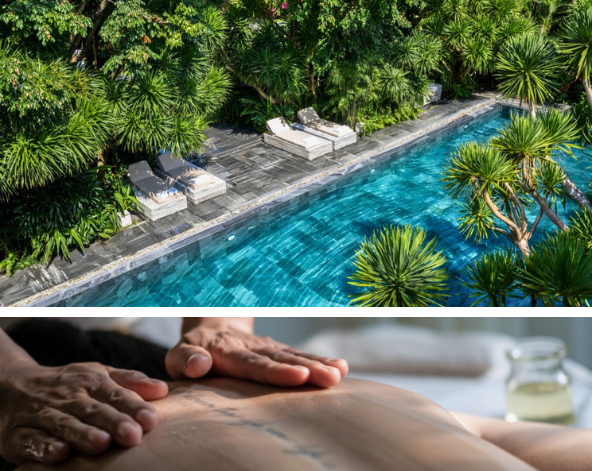 迦南島竹籃船→越南廚藝料理教室→泳池別墅check in→渡假村內招牌按摩80分鐘→米其林入選海鮮餐廳