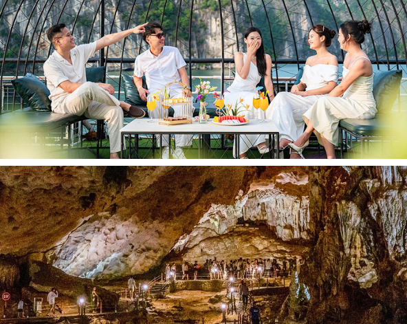 世界文化遺產~下龍灣 五星Heritage一日遊 (驚訝洞-鐘乳石洞、天井洞、英雄島)→越式道地風味餐→海灣SKY BAR(現點現付)