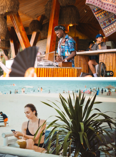 粉紅教堂→漢市場→窯烤披薩義式餐廳→療癒按摩90分鐘(喜瑪拉雅岩鹽熱石+天然精油)→沙灘俱樂部CHILL一下(含輕食小點+無酒精飲品一杯)→米其林入選~活海鮮餐廳