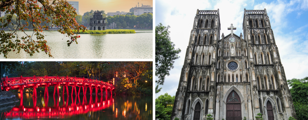 返回河內→河內大教堂→還劍湖→機場→台北
