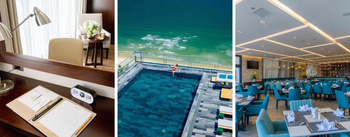 台北→峴港→飯店CHECK IN→美奚沙灘自由活動→米其林入選活海鮮餐廳