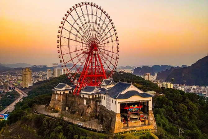 五星洲際下龍灣渡假村內自由時光(戶外花園、私人沙灘、無邊際泳池)→日落時分~皇后雙層跨海纜車&太陽摩天輪→下龍海鮮風味餐