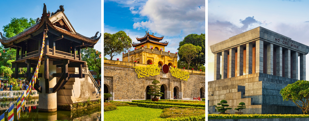 台北→河內→特色煎魚風味餐→經典必訪(巴亭廣場、一柱寺、昇龍皇城)→必比登鴨肉餐廳→體驗臥鋪火車前往沙壩